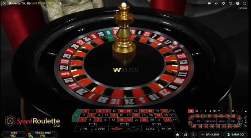dealer tiến hành quay roulette tại w88